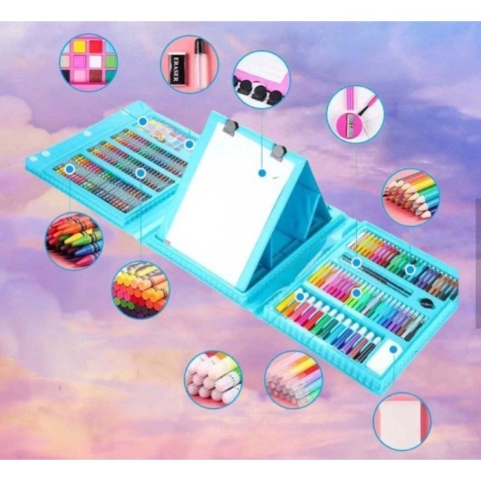 

Doritoki 208pcs Crayon Anak Pengasah Set Alat Menggambar