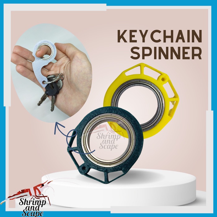 Keychain Spinner Gantungan Kunci Fidget Putar Mainan Ganci Keyrambit