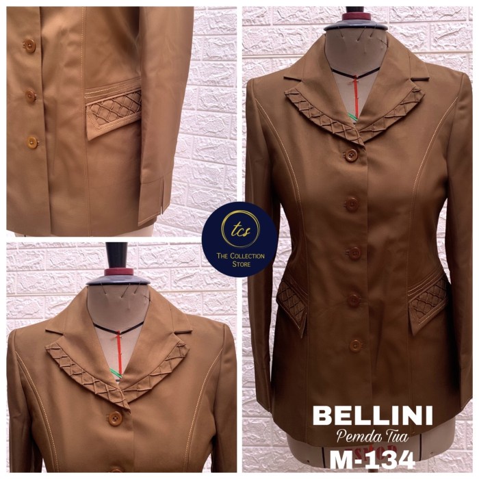 [[ PROMO MURAH ]] SERAGAM PNS PEMDA TUA / SERAGAM DINAS PREMIUM BELLINI | M-134 - B-P.Tua + Rok, S