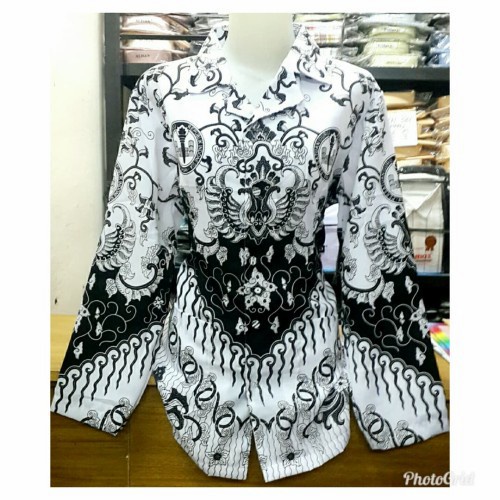 [[ PROMO MURAH ]] PGRI wanita pake puring bahan semi sutra - Putih, S