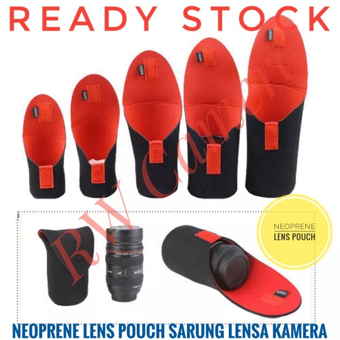 PROMO Neoprene Kantong Lensa Pouch Sarung Tas Skin Casing Lens Kamera Canon Nikon Sony Fujifilm Fuji