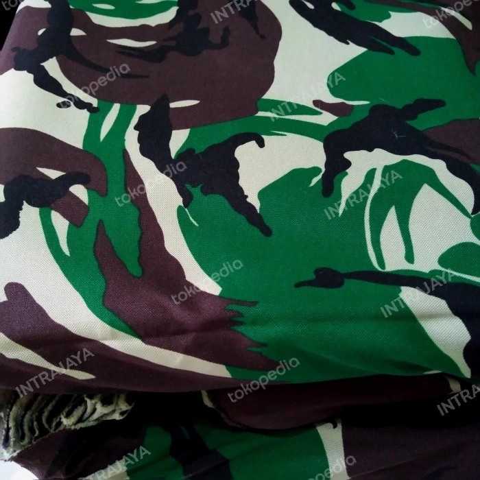 [[ PROMO MURAH ]] bahan kain Velbed doreng loreng pro untuk PDL TNI