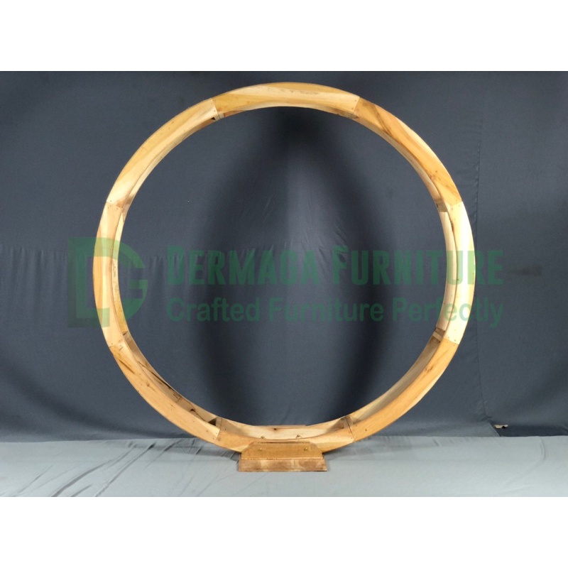 RING BACKDROP DEKORASI PELAMINAN TUNANGAN AKAD LINGKARAN DEKORASI PELAMINAN TERMURAH KARYA MEBEL JAT