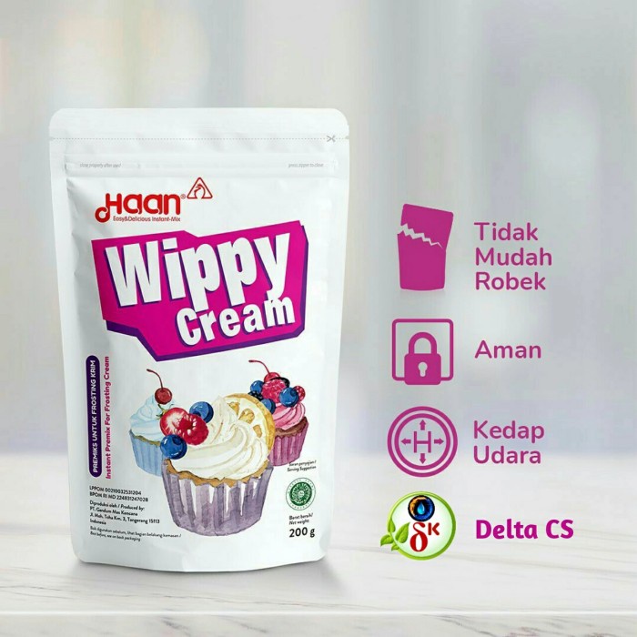 

BEST SELLER Wippy Cream Haan 200gr Pouch