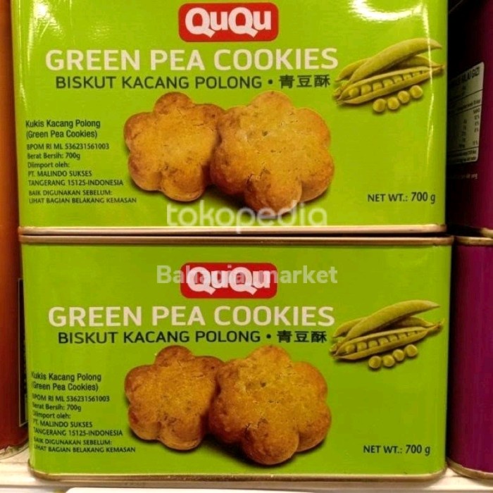 

QUQU GREEN PEA COOKIS (Biskuit Kacang Polong)700gr Impor Malaysia