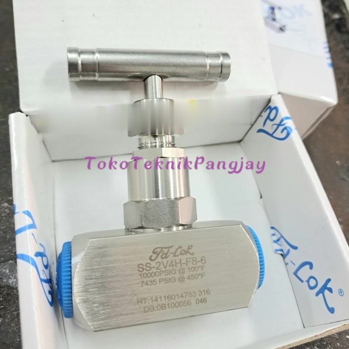 Needle Valve 3/8 inch 10000 psi SS 316 FD-LOK