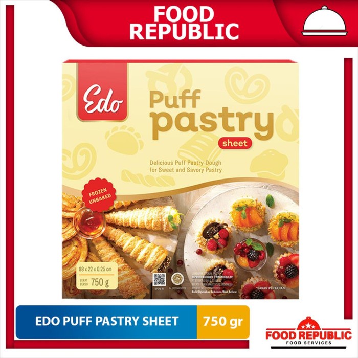 

Promo Termurah [ Best Seller ] Puff Pastry Sheet Edo 750 GR