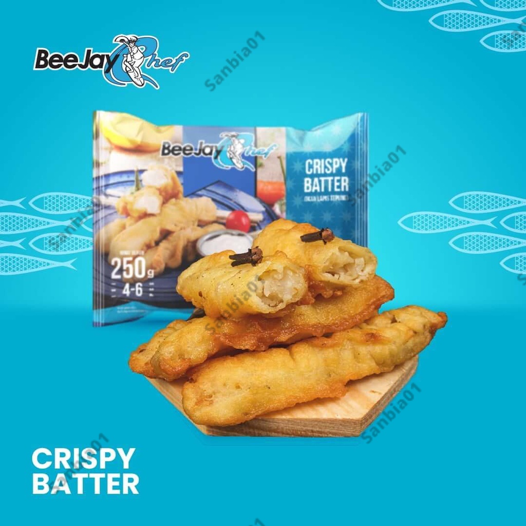

BeeJay Chef Ikan Lapis Tepung Crispy Batter 500 Gram Frozen Food