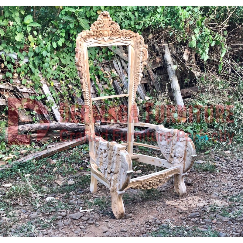 KURSI BELAGIO SISIK MAHKOTA || KURSI TERAS || KURSI TAMU MEWAH UKIR || DEKORASI PELAMINAN KARYA MEBE