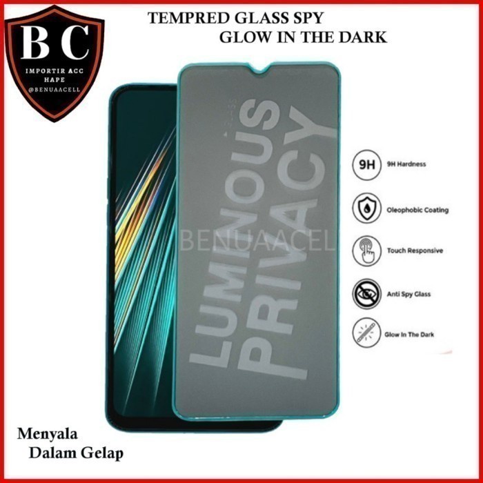 TEMPERED GLASS SPY GLOW IN THE DARK XIAOMI REDMI NOTE 9 REDMI NOTE 9 PRO