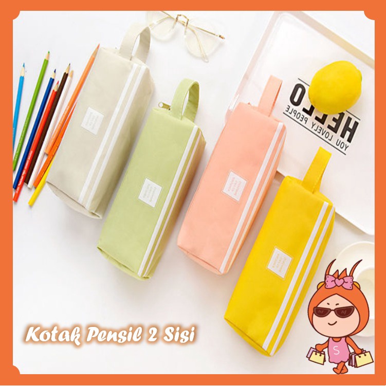 

Reseller Welcome - S5943 Kotak Pensil 2 Sisi Pouch / Kotak Pensil Dan Stationery Dual Zipper / Tempat Alat Tulis Perlengkapan Sekolah 2 Sisi