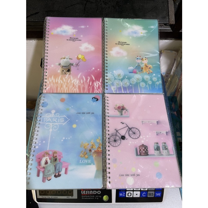 

buku ring / ring book a5 motif love time with you satuan -sb12