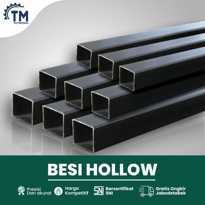 Besi Hollow 75 x 75 x 3mm x 6M  SNI Pipa Kotak Besi Holo