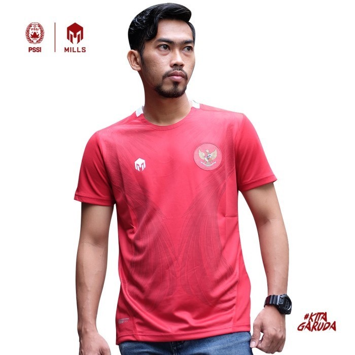 

BEST SELLER MILLS Timnas Indonesia Jersey Home Replica Version 1014GR Red - Merah, M
