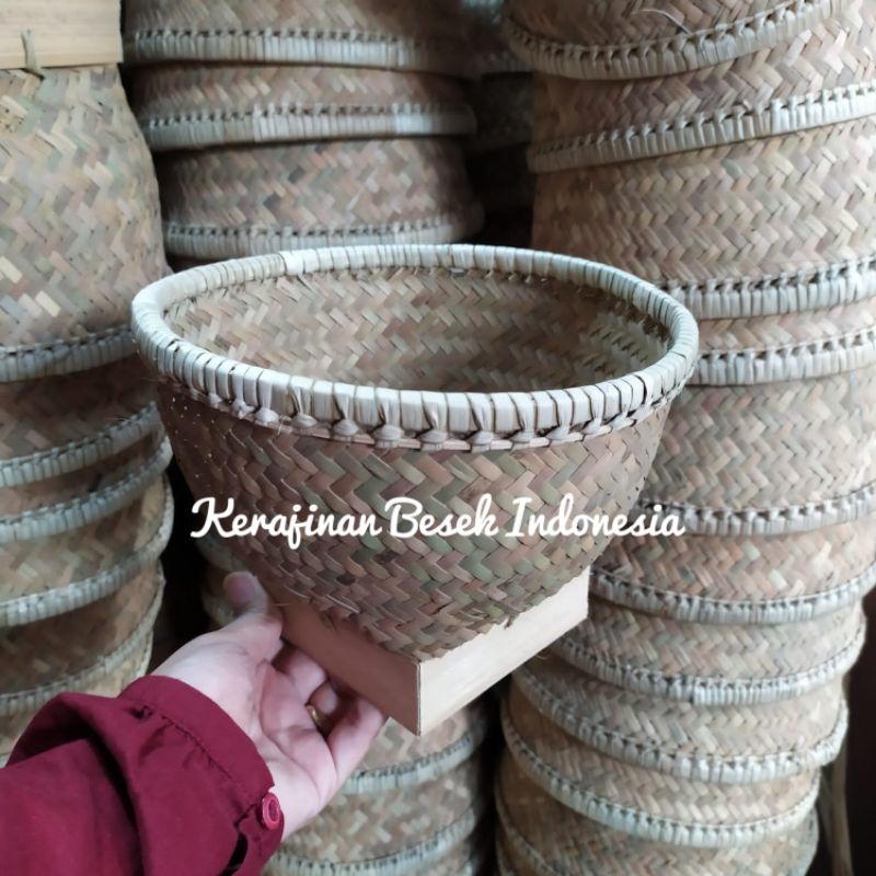 Anyaman bambu termurah GROSIR ( CETHING KULIT BAMBU ANEKA UKURAN ) cething nasi / wakul nasi / bakul