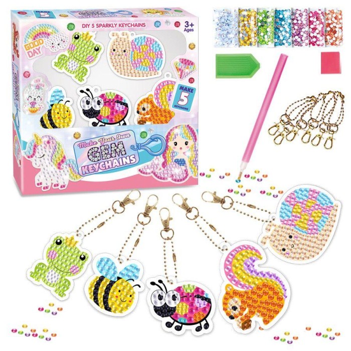 

DIY Gem Sparkly Keychains Gantungan Kunci Akrilik Karakter