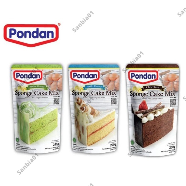 

Pondan Sponge Cake Mix Chocolate Vanila Pandann 200 Gram