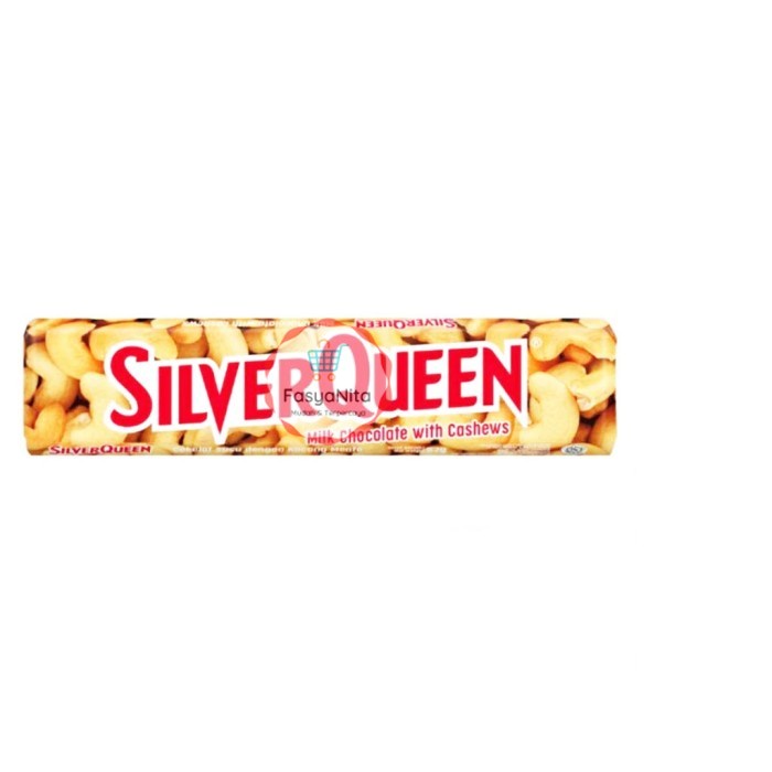 

Silver Queen Milk Chocolate Cashew 65 gr Cokelat Susu Kacang Mente - FasyAnita Mart Denpasar