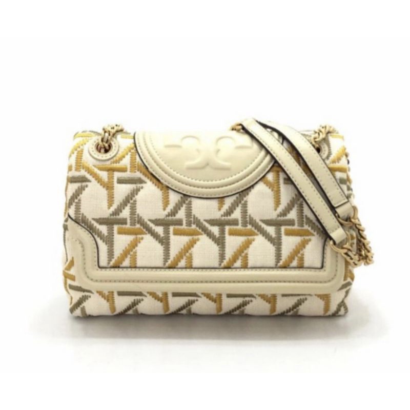 Tory Burch Fleming Soft Embroidered Convertible Shoulder Bag(737) Tas Vs