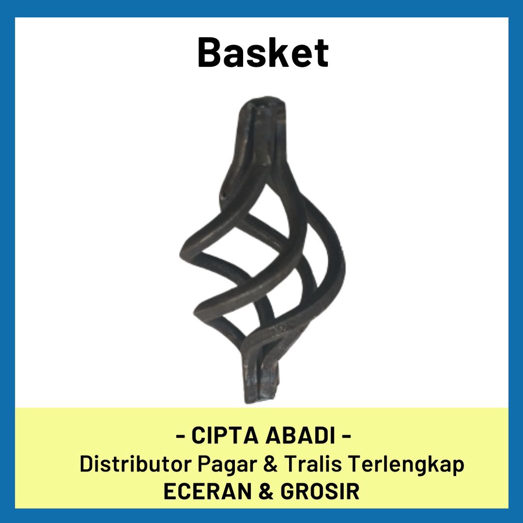 Cipta Abadi - Ornamen Pagar Besi Basket / Nanas Besar