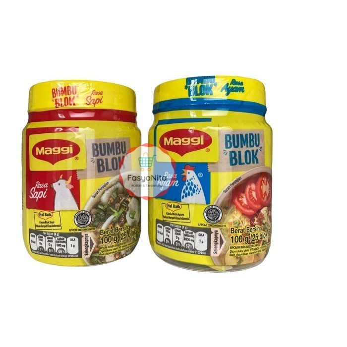 

Indofood Maggi Blok Sapi / Ayam Kaldu Bubuk Penyedap 100gr 25 blok - Sapi - FasyAnita Mart Denpasar