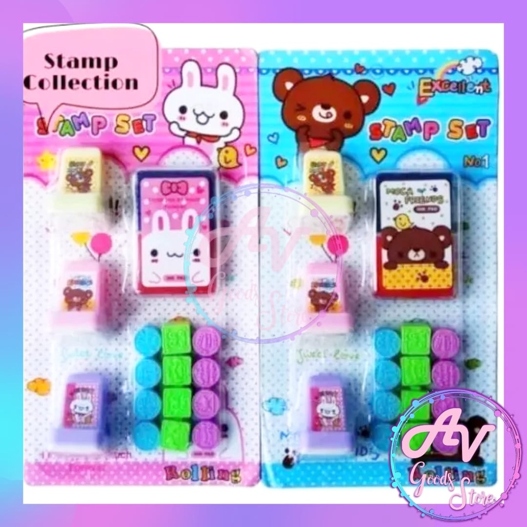 

Stempel + Penghapus Karakter YZ390BR / Stamp Set Fancy / Stempel Lucu