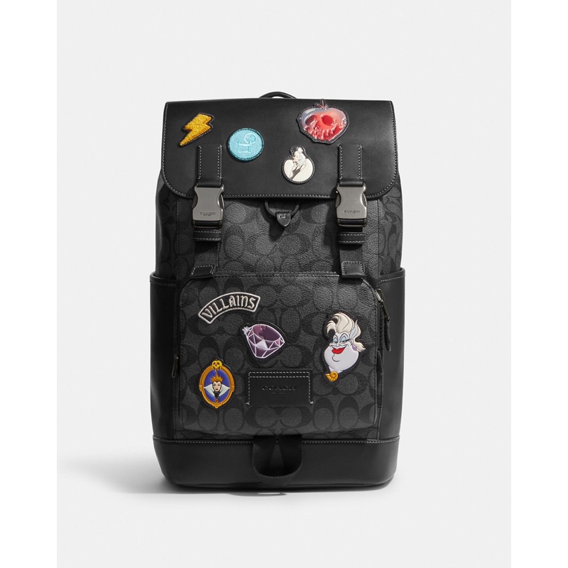 Coach x Disney Track Backpack In Signature Canvas With Patches (CC 036) Tas Vs