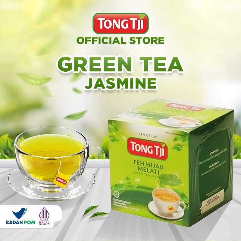 Promo Harga Tong Tji Teh Celup Green Tea Jasmine Dengan Amplop per 15 pcs 2 gr - Shopee