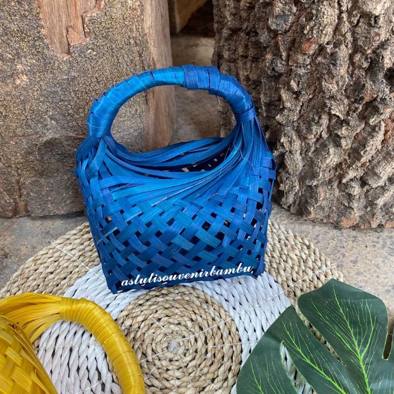 

TAS PERMEN M / tas bambu / keranjang mini / packaging murah / totebag / souvenir / hampers / kado