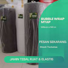 

BOP [MEDAN] [1 ROLL] BUBBLEWRAP MTAP HITAM & BENING BUBBLE WRAP UKURAN 125 CM X 50 M KHUSUS INSTANT