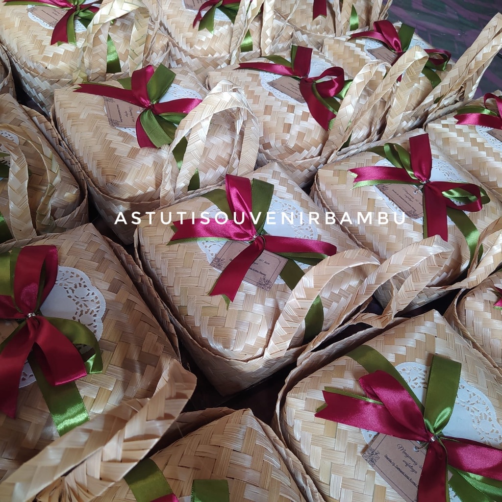 BESEK JINJING PITA NATURAL 20 CM / besek murah / besek cangking / besek bambu / besek jogja