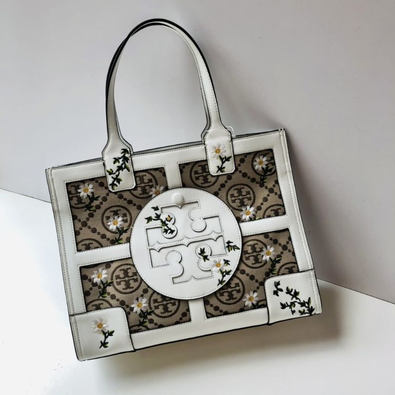 Tory Burch Ella T Monogram Embroidered Mini Tote Bag Tas Vs