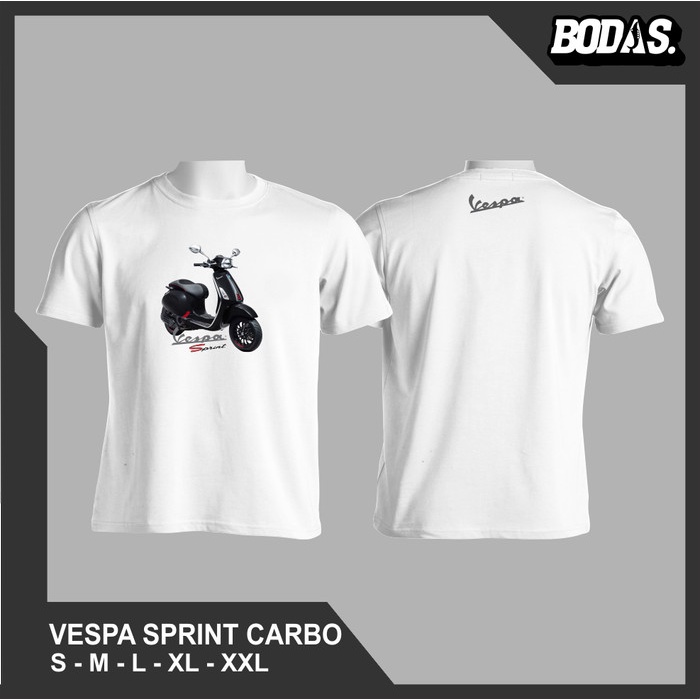 KAOS DISTRO OTOMOTIF MOTOR VESPA MATIC SPRINT CARBON