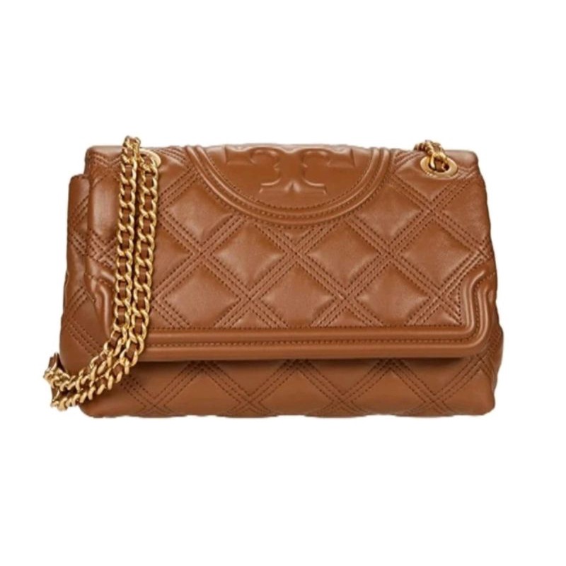Tory Burch Fleming Soft Convertible Shoulder Bag Brown 27 cm Tas Vs