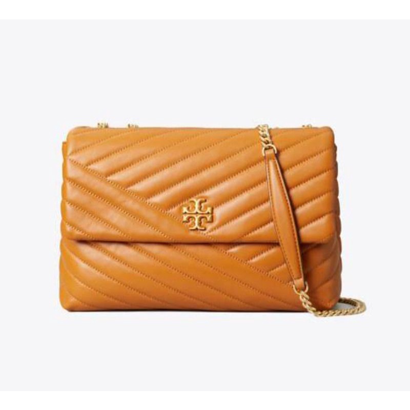 Tory Burch Kira Chevron Convertible Shoulder Bag Medium 27 Cm Rolled Brass Tas Vs