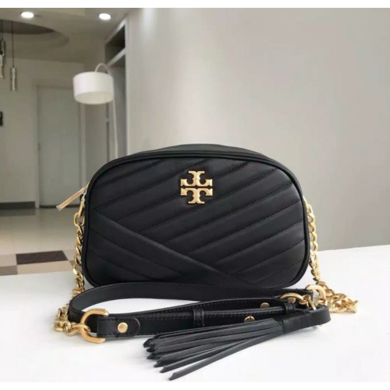 Tory Burch Kira Chevron Small Camera Bag Black Tas Vs