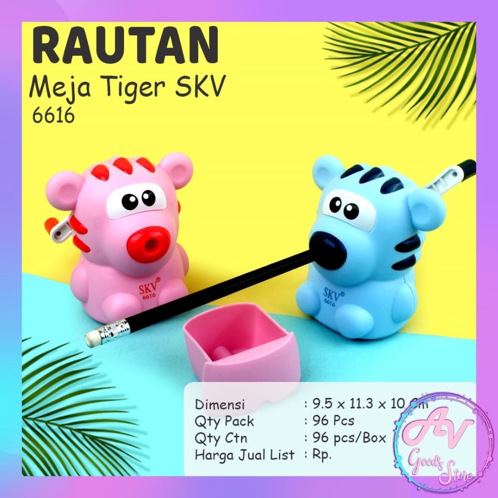 

Rautan Meja Tiger SKV6616 / Seruta Duduk Putar / Rautan Pensil Fancy