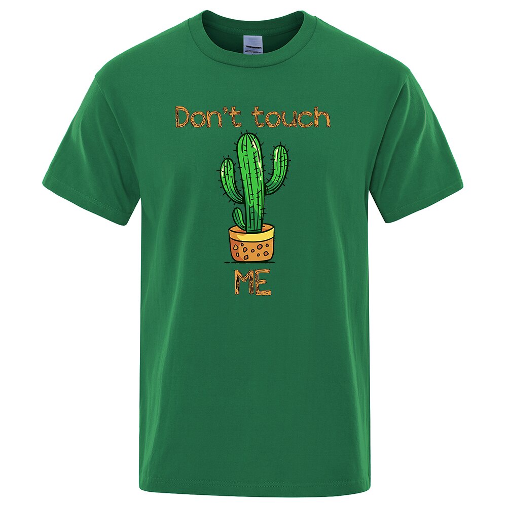 Jemssky Green Vibrant Cactus Printed Man T Shirts Loose Brand Cool Clothing S-XXXL Fashion T-shirts 