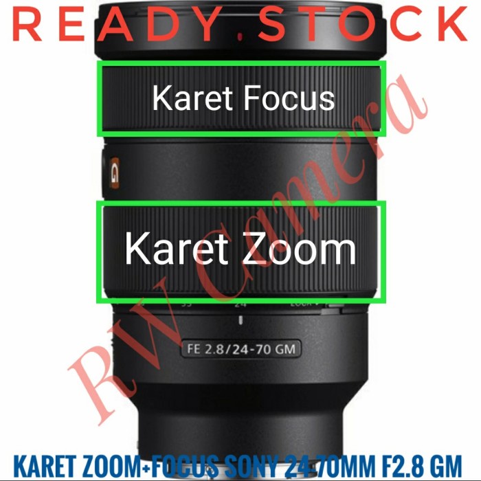 Karet Zoom + Focus Lensa Sony 24-70mm 24-70 mm F2.8 GM Mark 1 G Master Fokus Zom F 2.8