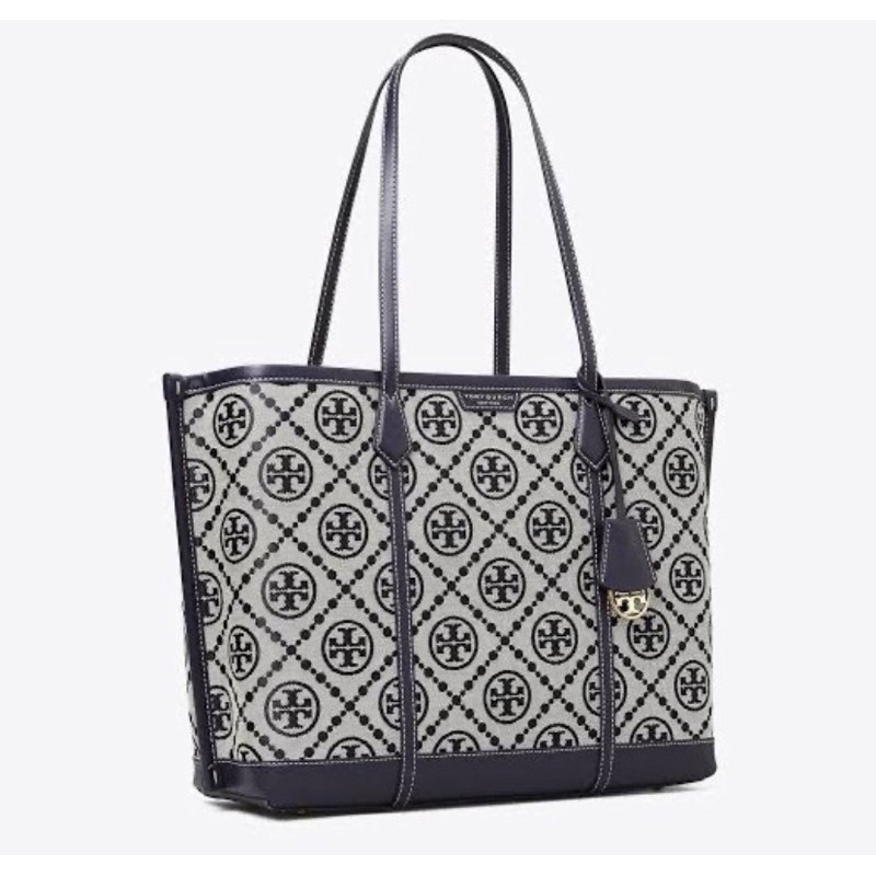 Tory Burch Perry T Monogram Triple Compartment Tote Tas Vs