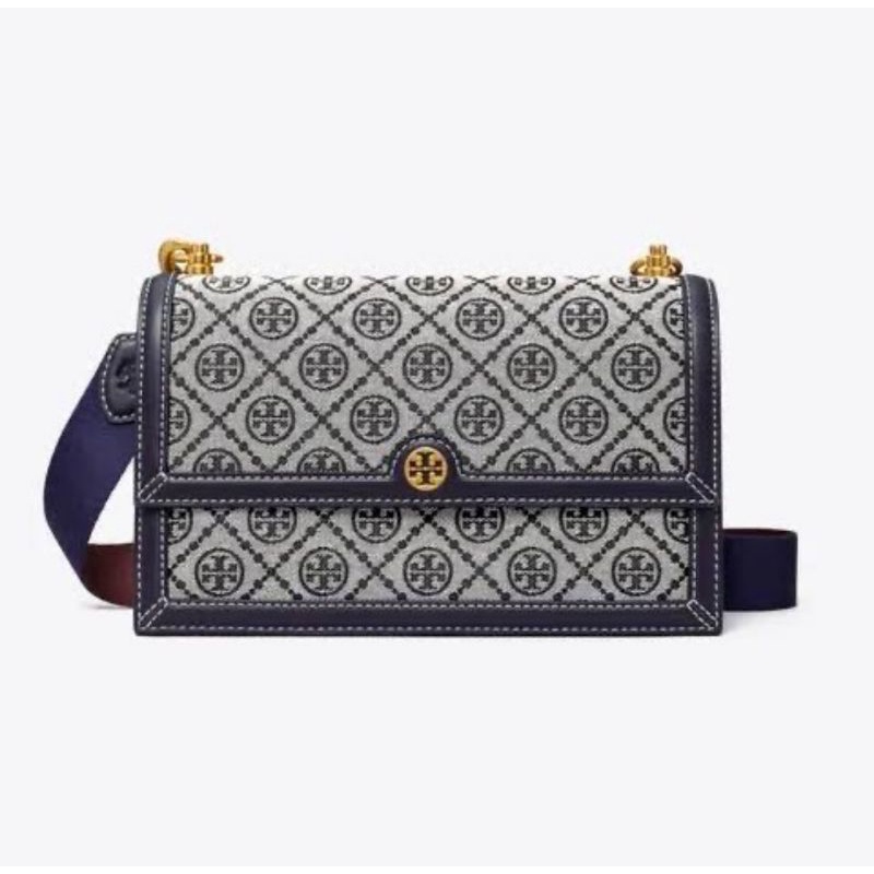 Tory Burch T Monogram Jacquard Shoulder Bag(81863) Tas Vs