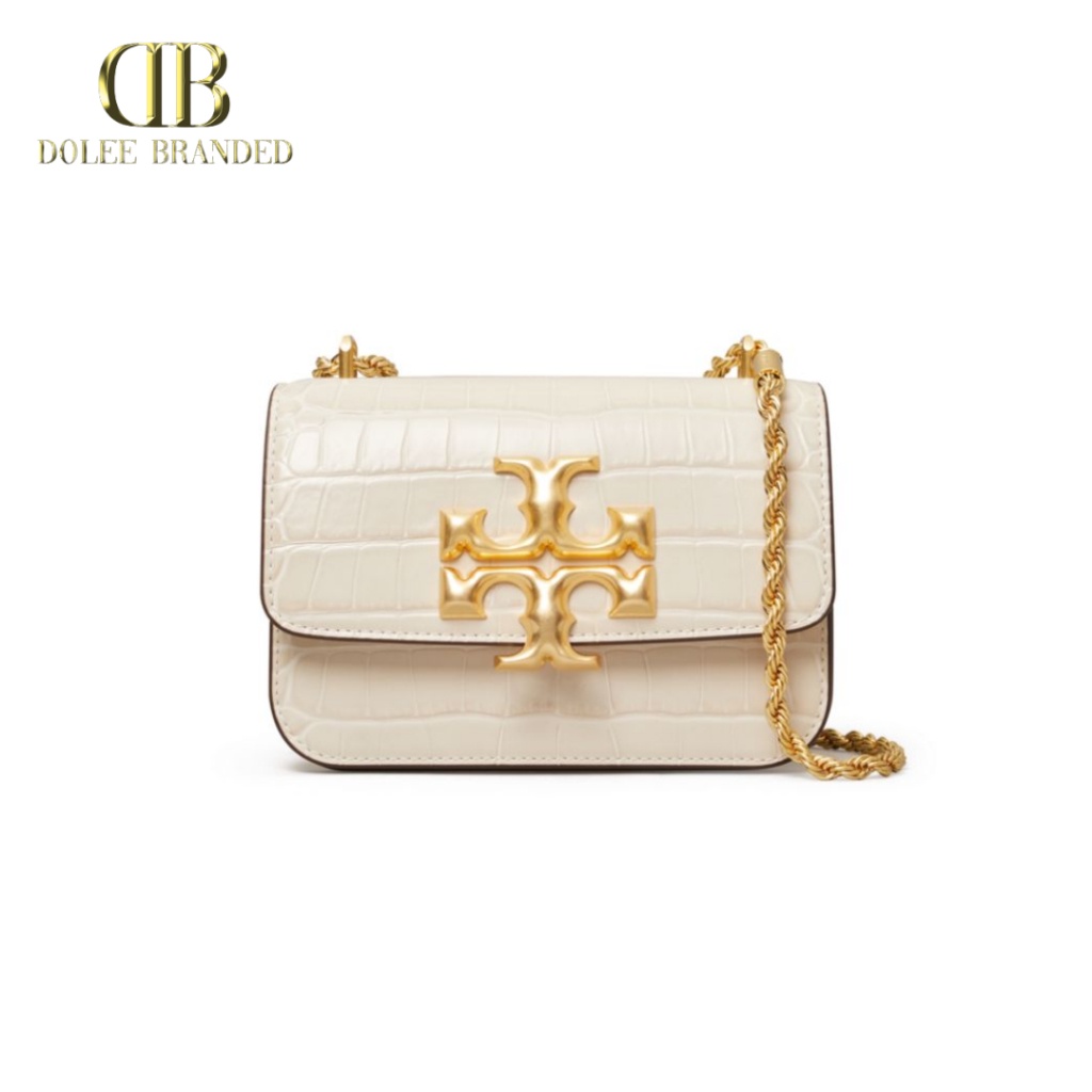 Tory Burch Eleanor 19 White Crocodile Tas Vs