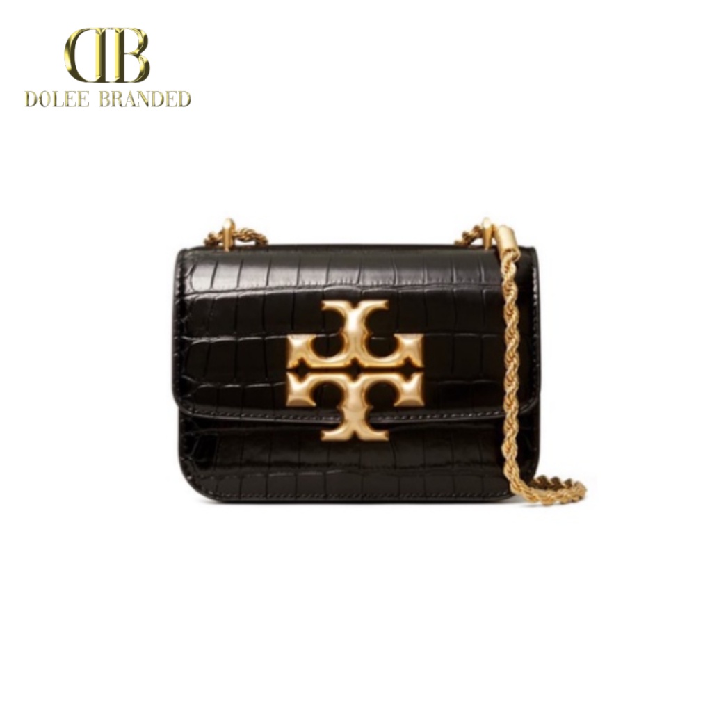 Tory Burch Eleanor 19 Black Crocodile Tas Vs