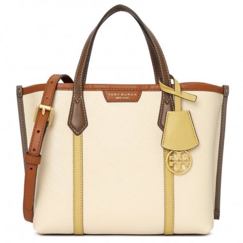 Tory Burch Perry Small Shopping Tote Bag In Navy 86541 Tas Vs