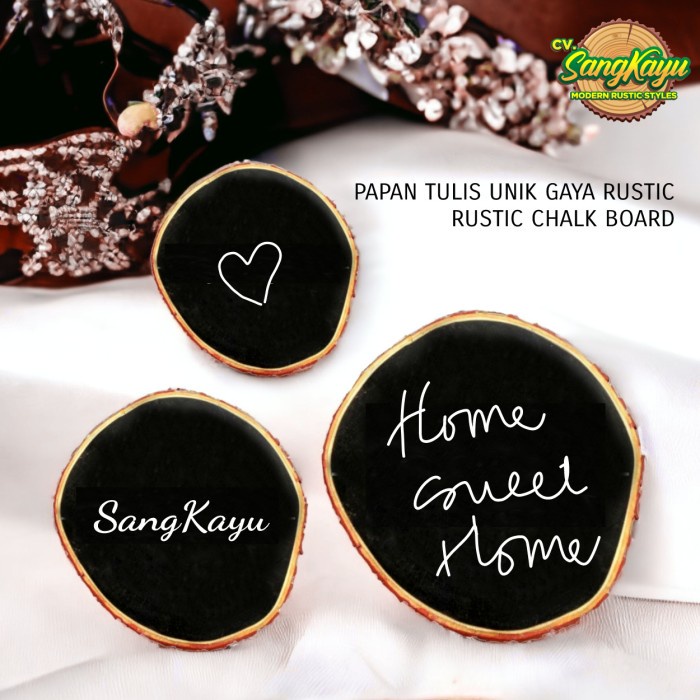 

Papan tulis mini Chalkboard Diameter 23-25 Cm 08