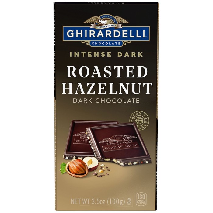 

Ghirardelli Intense Dark Roasted Hazelnut 3,5 OZ 100gr Impor