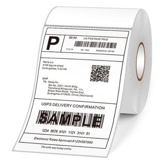 

Kertas Thermal ROLL 100x150 mm isi 300 Pcs/ Label thermal barcode