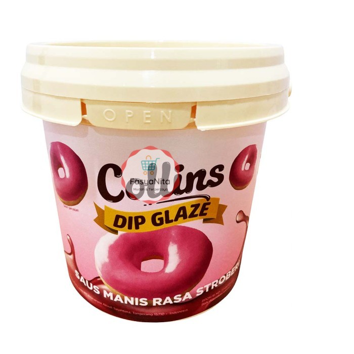 

Collins DIP GLAZE Strawberry 1KG Topping Stroberi Kue Donut Pisang - FasyAnita Mart Denpasar