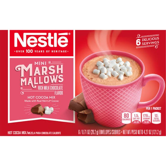 

Nestle Hot Cocoa Mix Mini Marshmallows Rich Milk Chocolate Flavor 121g