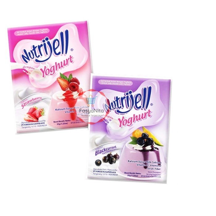 

Nutrijell Yoghurt Blackcurrant Strawberry 35 gram - Strawberi - FasyAnita Mart Denpasar